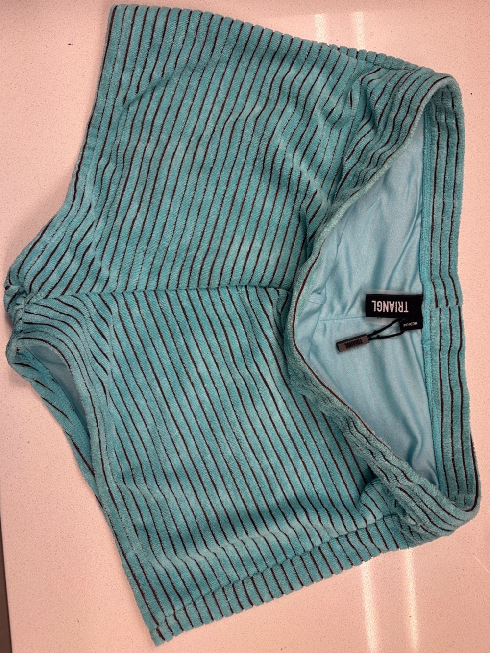 triangl swimwear Teal Striped Shorts